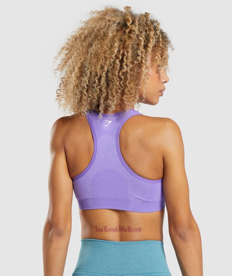 Women's Gymshark Vital Seamless 2.0 Sports Bra Light Purple | CA 508A16